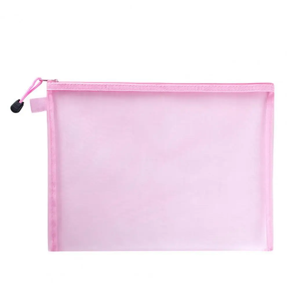 Transparent Document Holder Lightweight File Organizer Capacity Portable File Holder with Zipper for A4 Documents for Office
