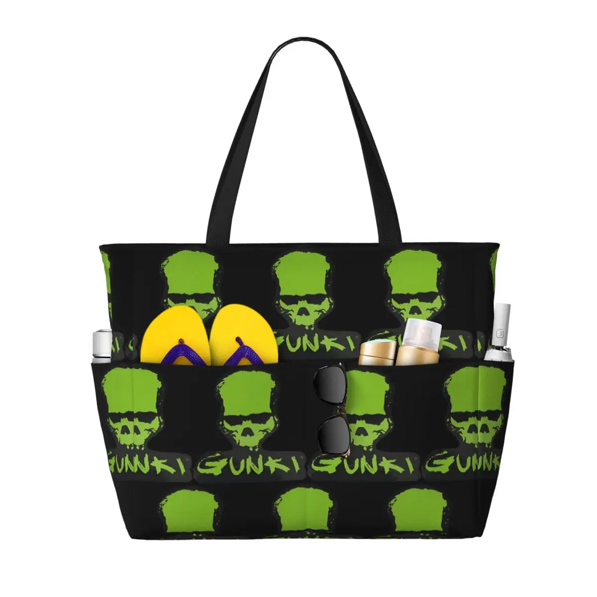 

Gunki Logo Angling Skull Fishing Gunki (1) 1 Beach Tote Bag Sport Gym Yoga Duffle Large Tote Bag Women Travel Bag Fitness bag