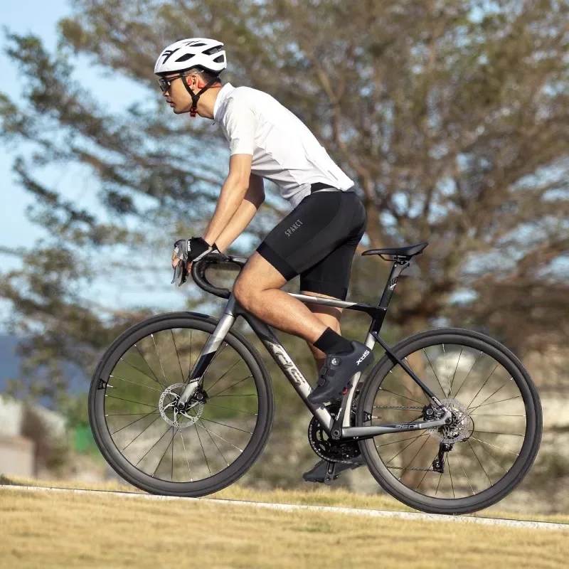 Horquilla delantera forjada de una sola pieza 3D de aleación de aluminio, buje de rodamiento de eje pasante, cuadro de aleación de aluminio, bicicleta de carretera, bicicleta de 16 velocidades