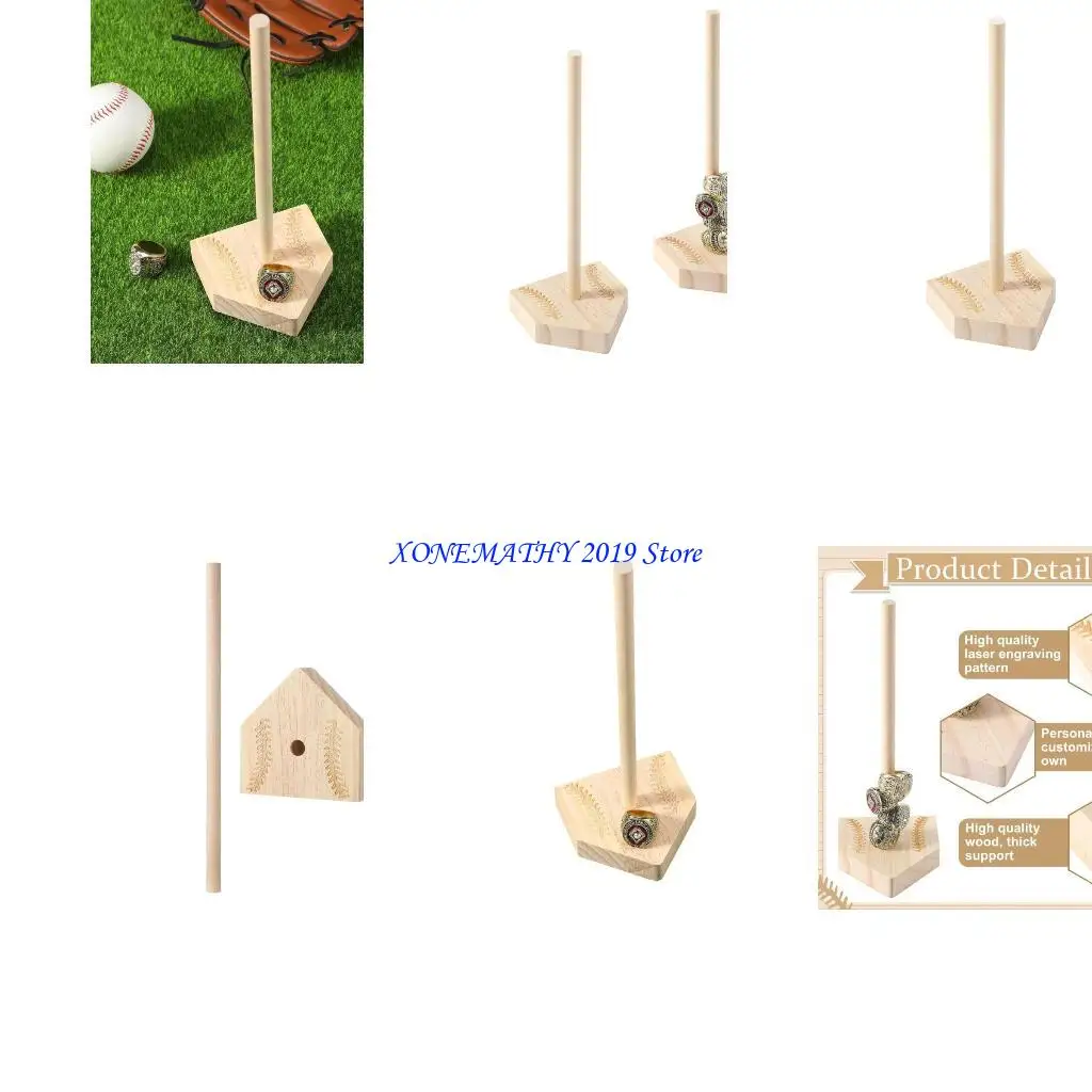 

F42F Baseball Stand Championship Rings Display Holder Baseball Rings держатель деревянный материал для хранения для изделий