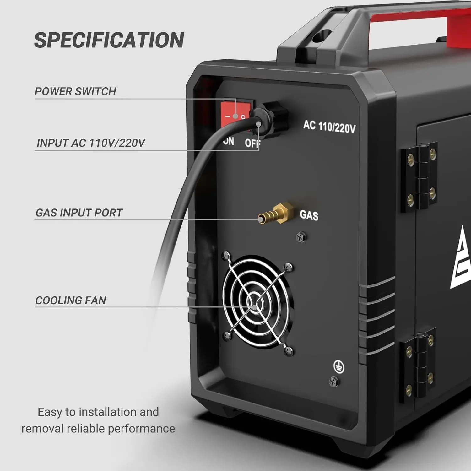 Imagem -03 - Máquina de Solda de Dupla Tensão Soldador Vara Gás Gasless Elevador Arc Tig 110v 220v em 1