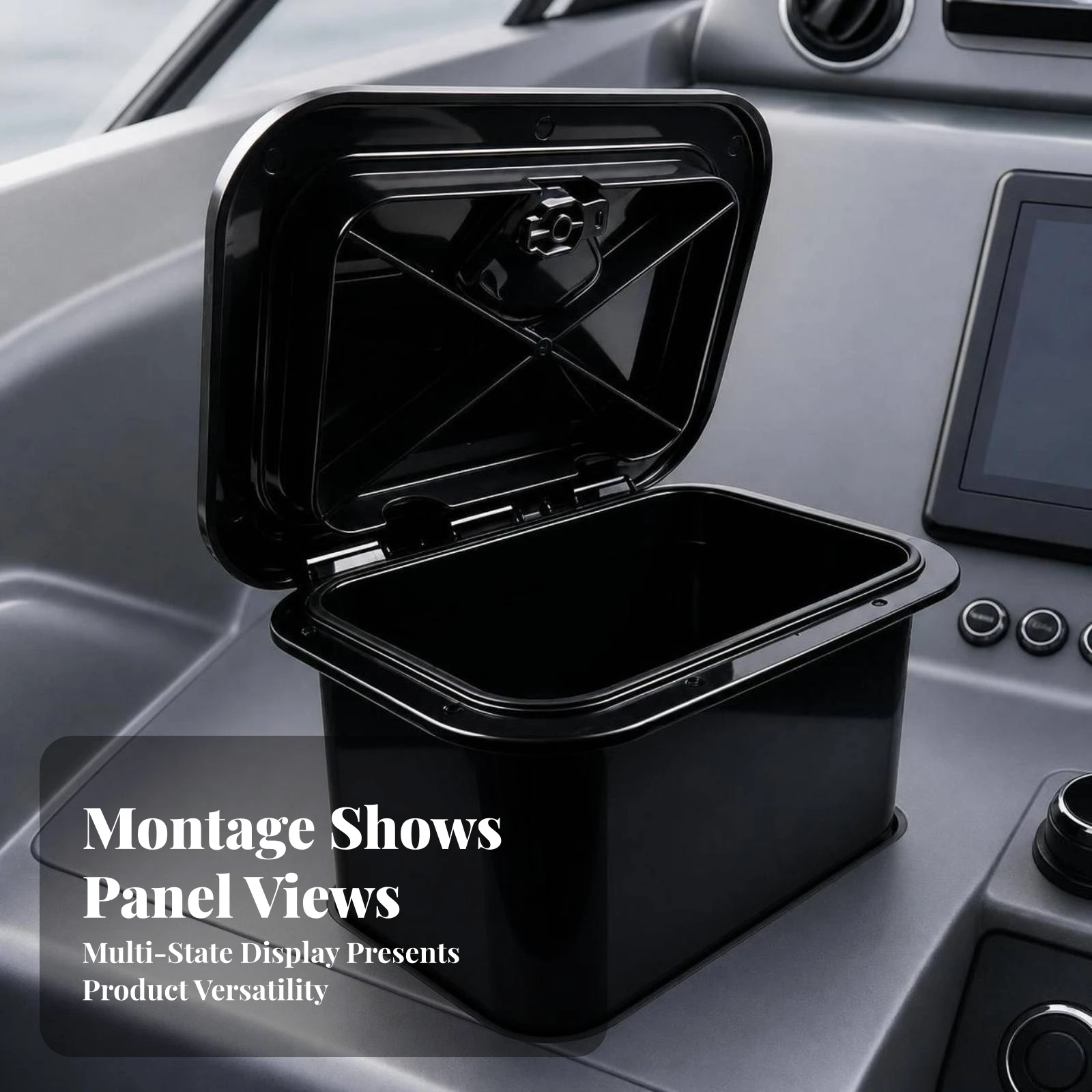 Marine Deck Storage Box Waterproof Flush Mount Deck Hatch Boat Hatch with Hinged Lid Corrosion-Resistant for Anglers, Boats