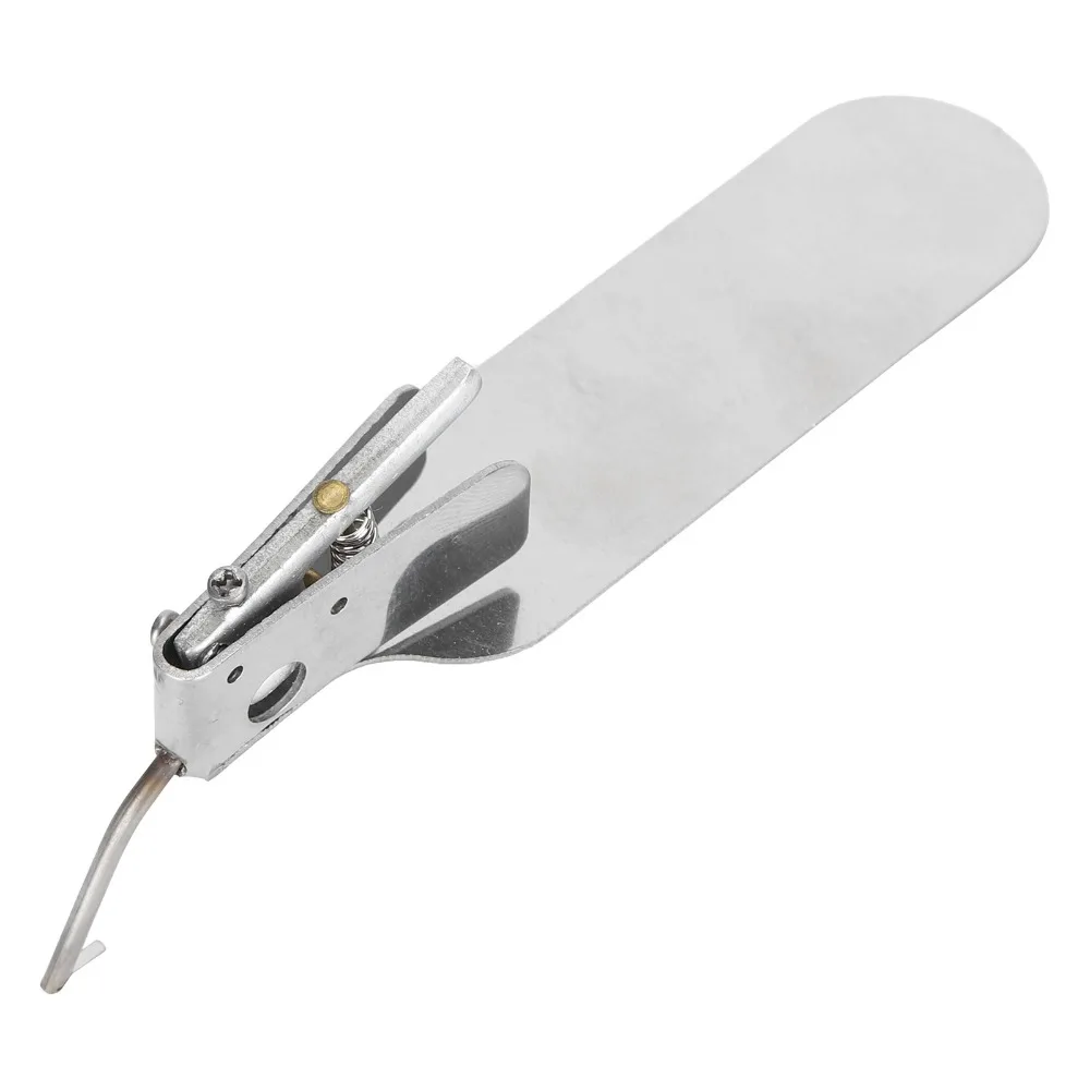 Stainless Steel Beekeeping Grafting Tool Single End Design Flat Tongue Larva Transfer Tool Thumb Lever Replaceable Tongue