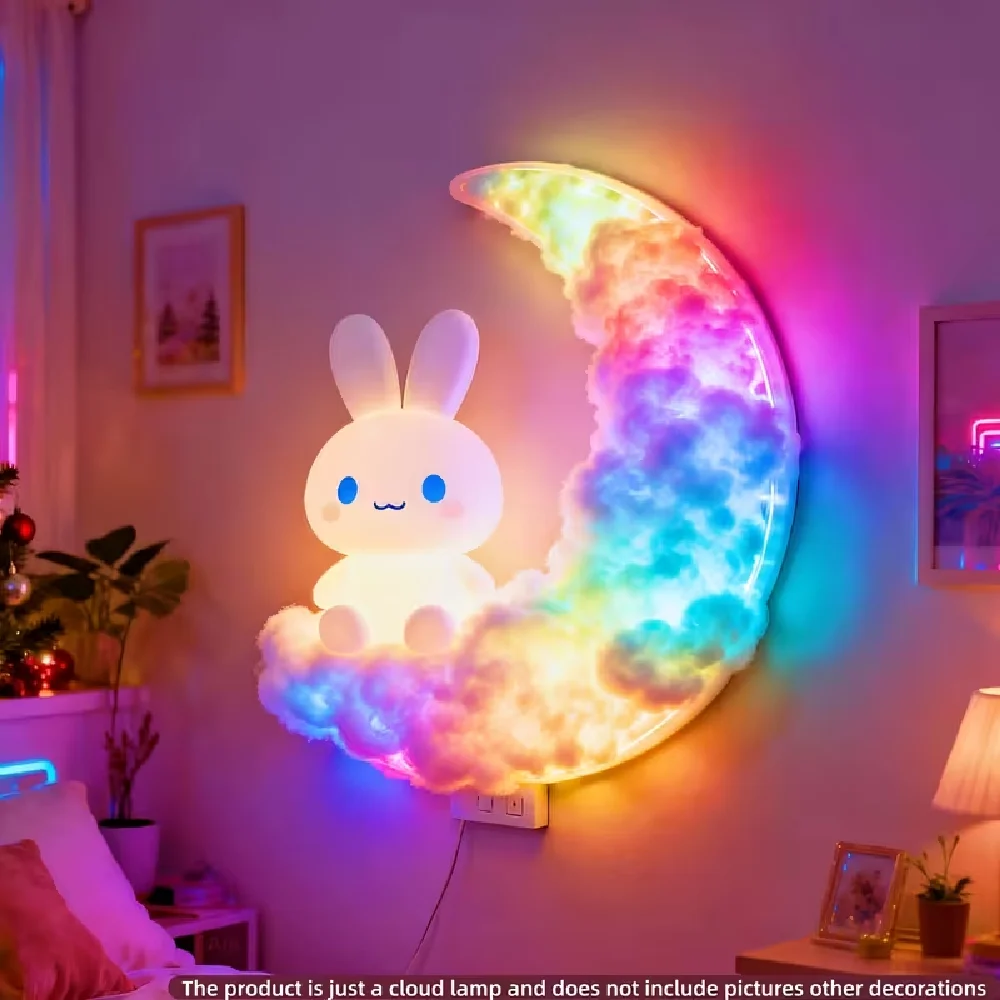 New Christmas Decoration Light 3D Thunder Cloud Lamp With Remote Control Halloween Christmas Holiday Decor Gaming Ambient Light