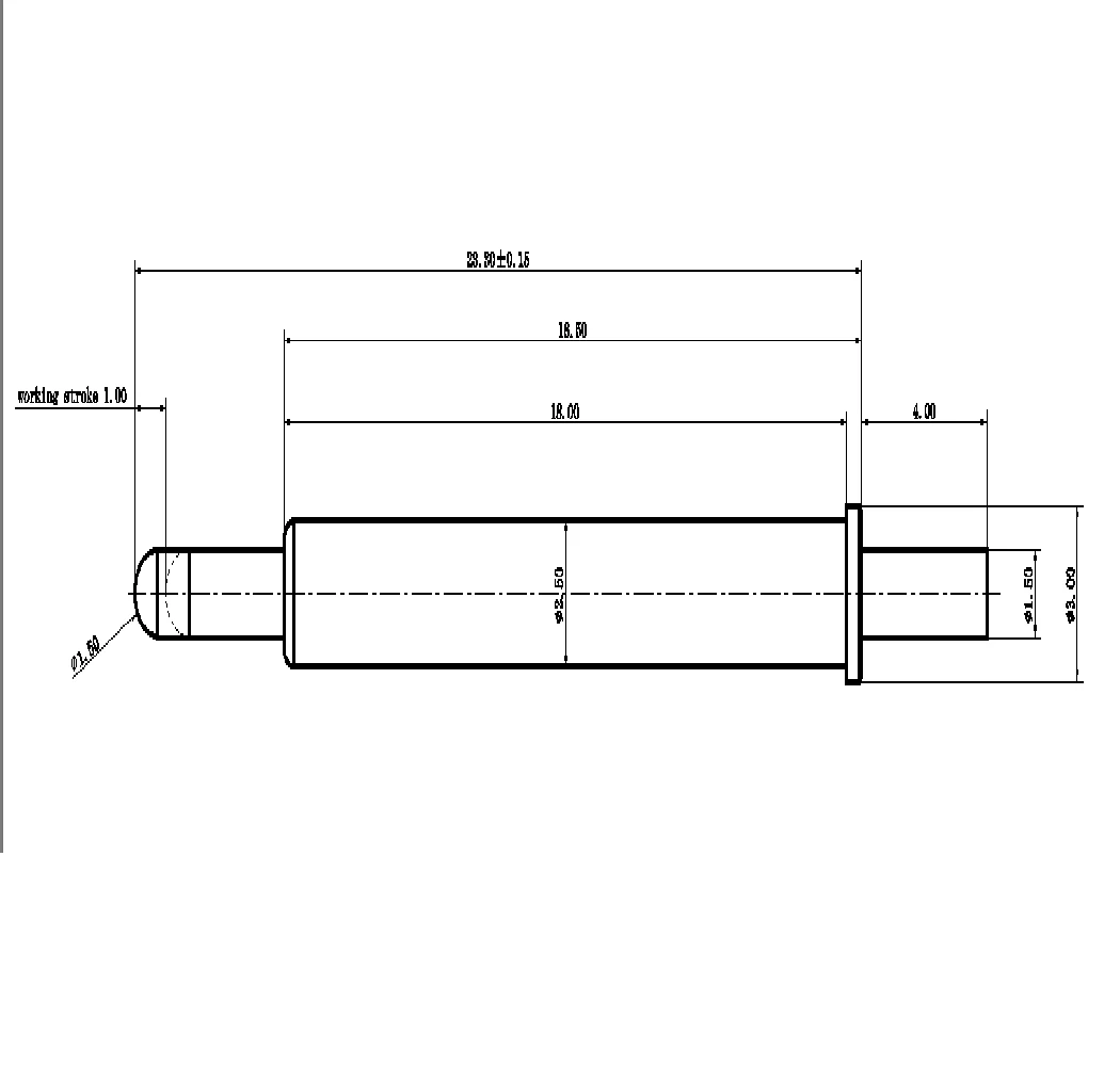 Custom style, height 23.3mm  3A current pogo pin or spring loaded contact pin with dip type