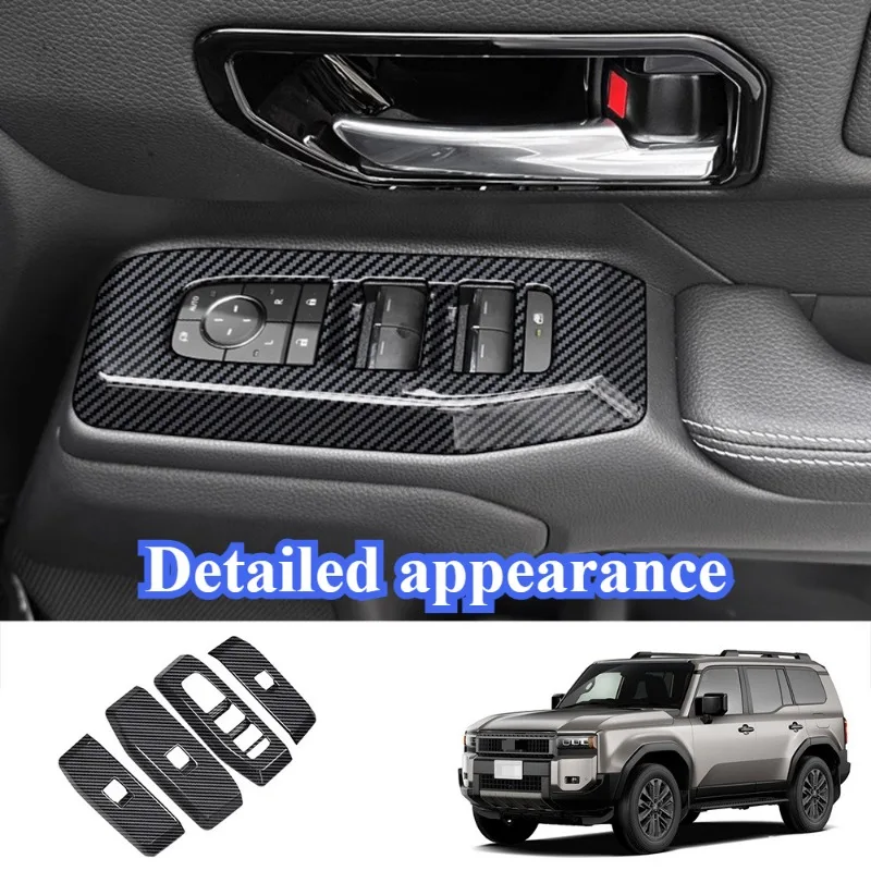 For 2024 Toyota Prado LC250 Car window Push Button Switch cover interior modification Exclusive right drive accessories