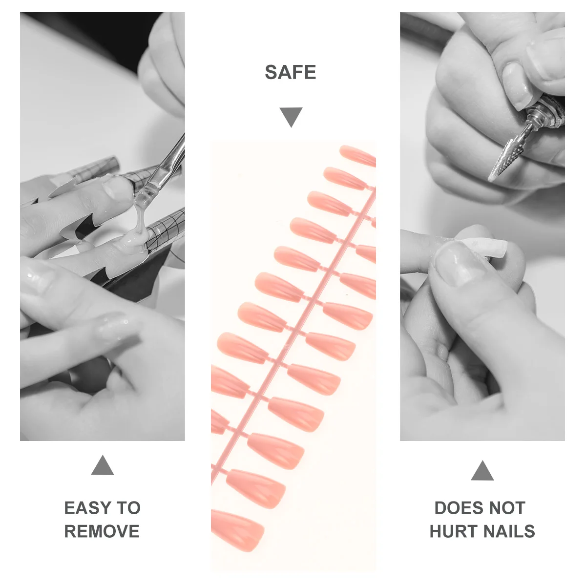 

Artificial Tips Manicure Artificial Fingernails Accessories Durable Natural Salon DIY Wedding Party Accessories