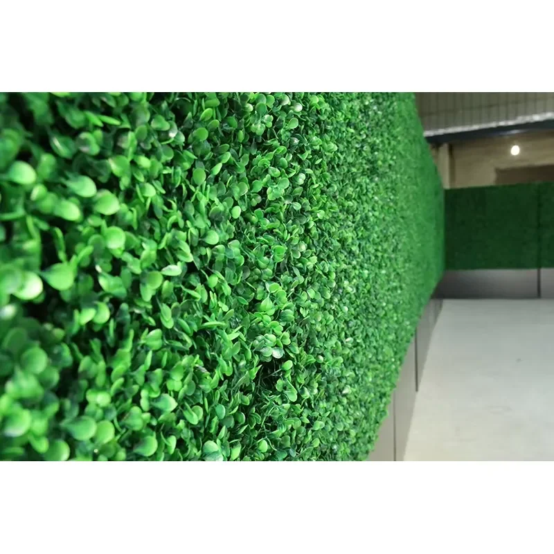 CQ-001 Handmade Eco-Friendly Vertical Garden Artificial Grass PE Panel Plastic Boxwood Wall Hedge Planter Privacy Garden UV