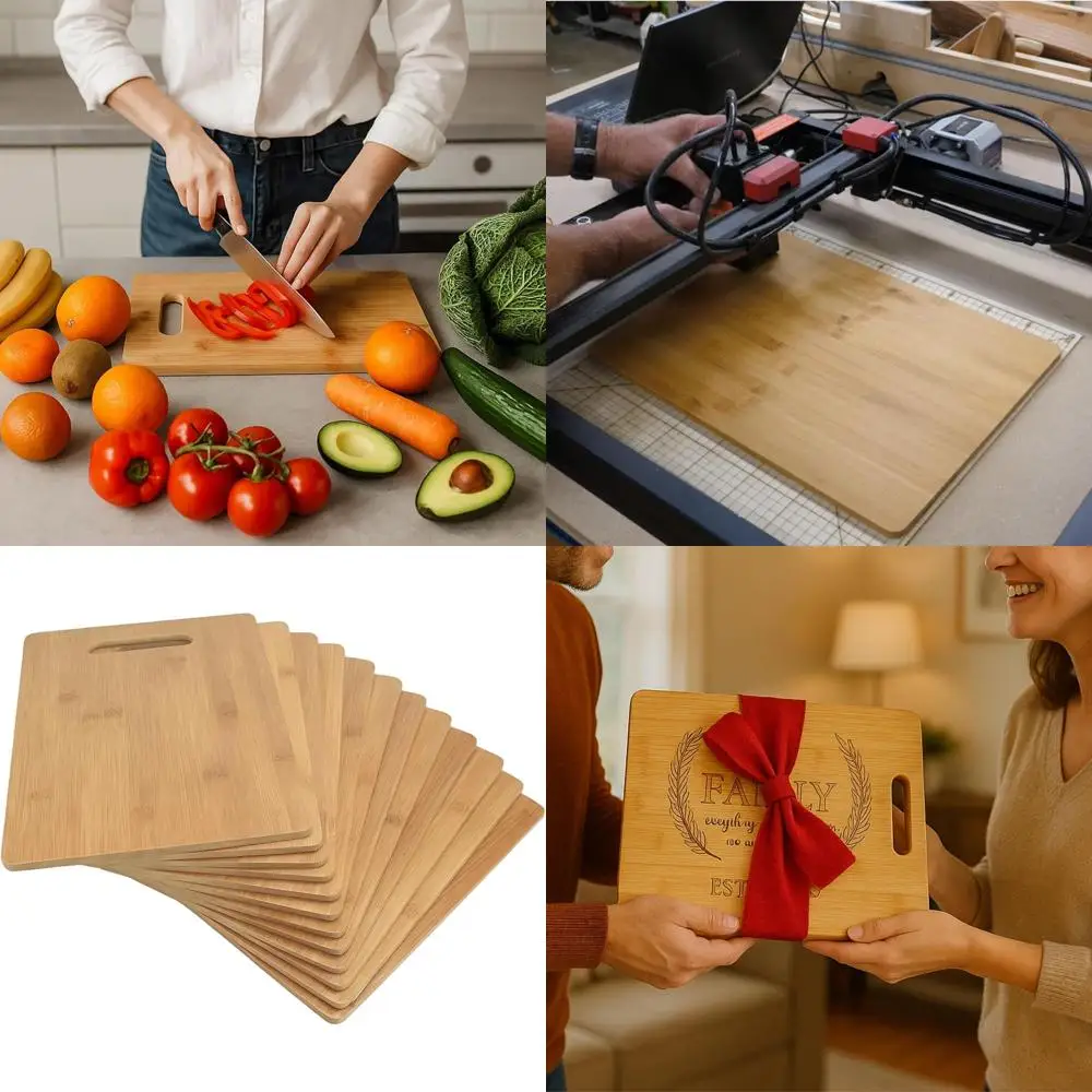 

Оптовый набор из 12 бамбуковых подносов — тонкие деревянные тарелки размером 12x9 для закусок, сыров, закусок, гравиров и декора