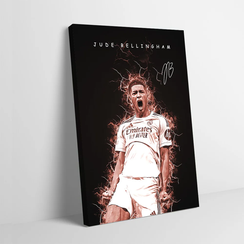 Jude Bellingham Soccer Player Poster Customizable Printed Canvas Painting for Pictures Wall Art Home Decor Wand Deko Decoration