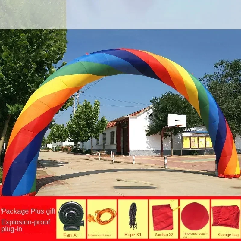 

Upgrade Electric Electric Arch Inflatable Six-color Door Rainbow Door Wedding Celebration Children's Celebration Props Inflatabl