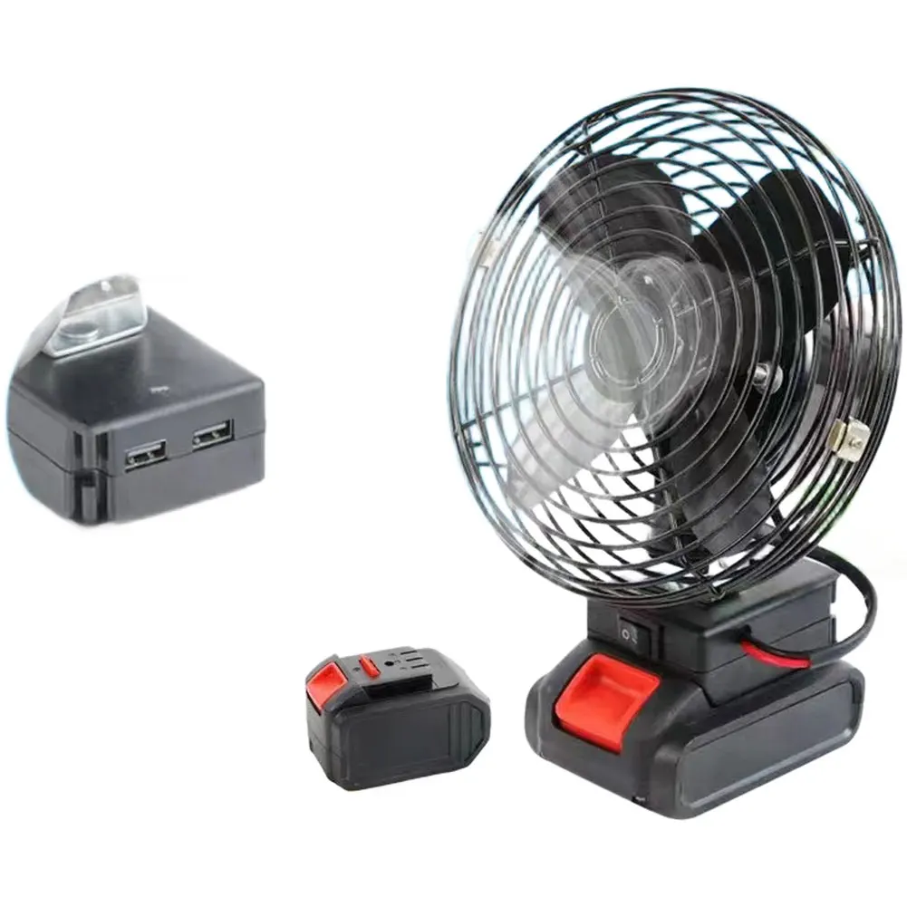 Портативный вентилятор с литиевой аккумуляторной батареей и интерфейсом Dayi, подходящий для кемпинга и походов на открытом воздухе.