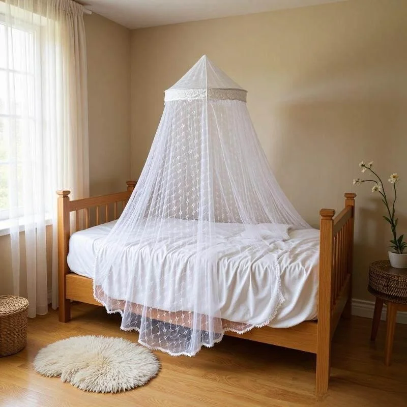 

Утолщенная круглая москитная сетка с кронштейном для крепления к полу, новая, для домашнего использования, 15 м, в стиле «Принцесса», для подвешивания.