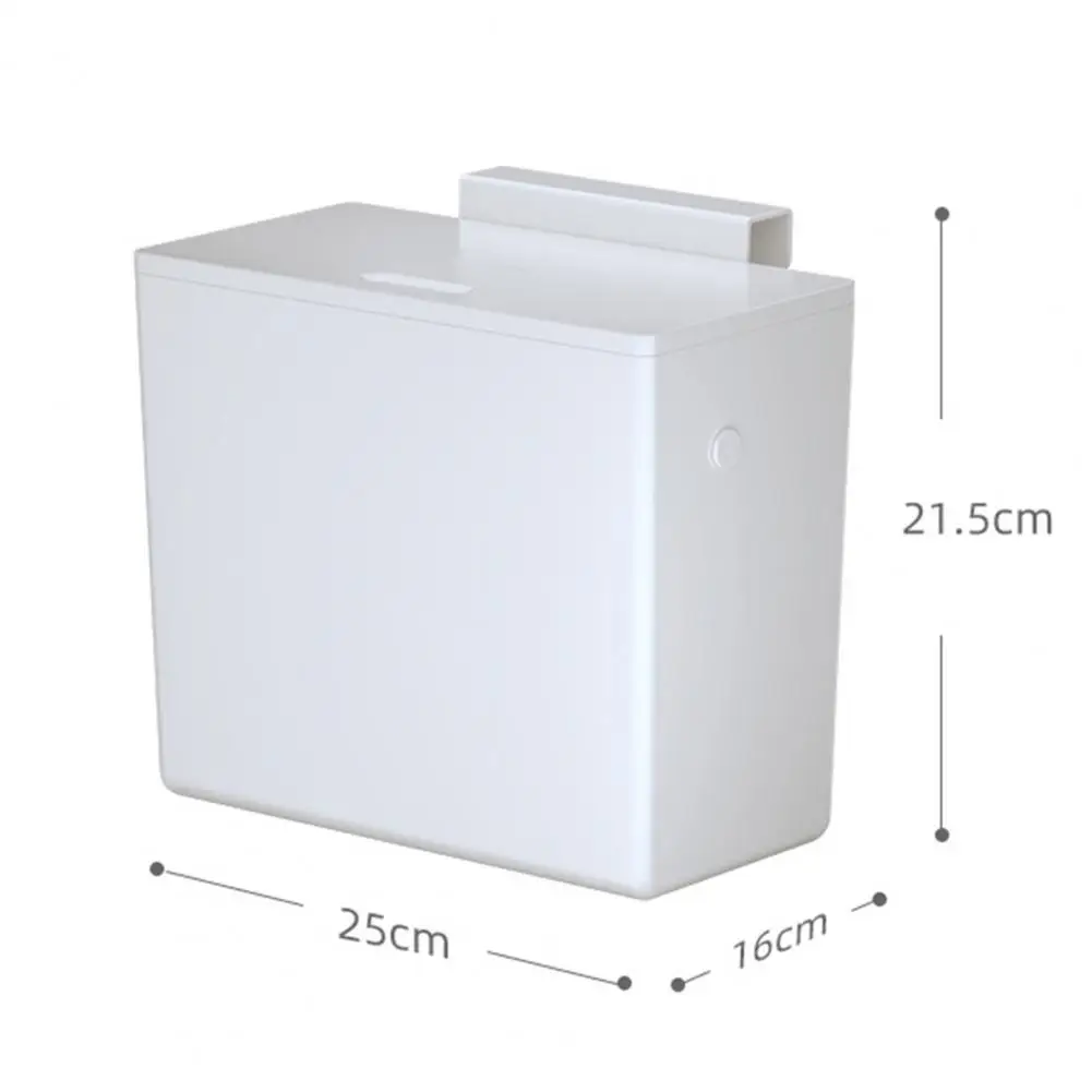 6L Hanging Trash Can with Lid Large Capacity Modern Wall Cabinet Door Under Sink Mount Waste Rubbish Garbage Storage Bin