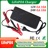 12V 24V 5A 10A Lifepo4 Charger 110-240V 14.6V 29.2V 4S 8S 10A High Power LiFePO4 Charger For Lithium iron Phosphate Battery Pack