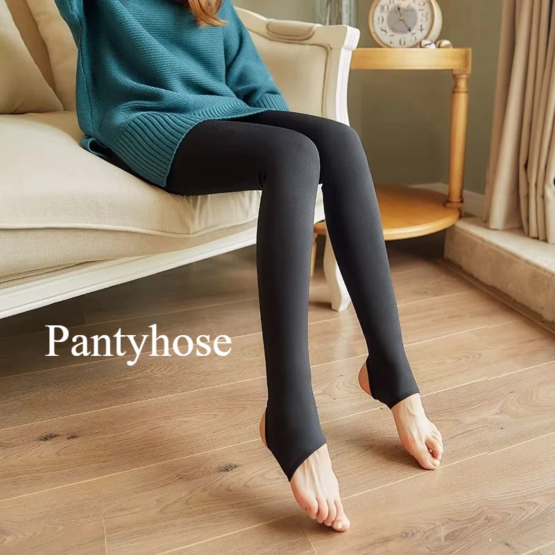 

New Women Pantyhose Plus Fleece Thick Pantyhose Anti-hook Wire Warm Crotch Not Open Leggings Body Shaping Fashion Winter Wear