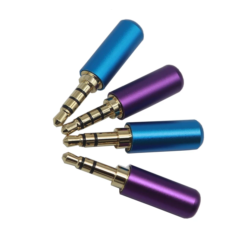 【10-1PCS】3.5MM Audio Connector 3/4 Poles Headphone Jack Male Plug Earphone Repair Cable Solder Wire DIY AUX 3.5 Jack Adapter