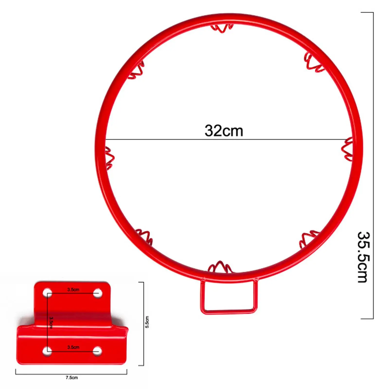 농구 벽에 의하여 거치되는 농구 링 옥외를 위한 농구 링 그물