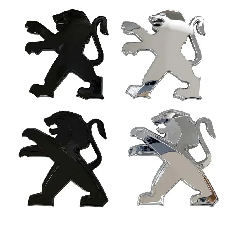 7.7x8.1cm 3D Lion ABS Emblem Car Stickers for Peugeot 308 206 406 507 508 307 107 207 407 408 1008 5008 3008 Side Trunk Badges