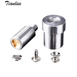 Hand Press Double Cap Rivets Die Decorative Fasteners Leathercraft Rivets Metal Studs For Clothes Rivet Nut Riveter For Fittings