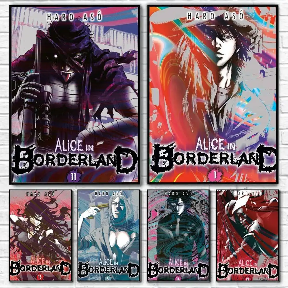 Alice In Borderland Manga   Poster Waterproof HD Art Wall Decal Self-Adhesive Print