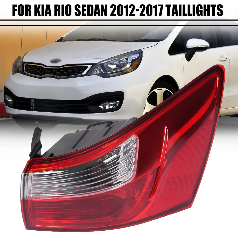 Left/Right Side Tail Lamp For Kia Rio Sedan 2012 2013 2014 2015 2016 2017 Rear Tail Light Brake Lamp with view 2