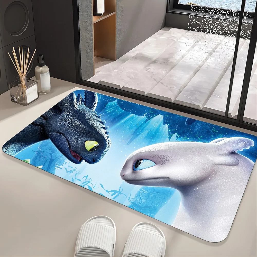 1PC H-How To Train Your Dragon Floor Mat Door Mat For Bathroom Kitchen Long Corridor Carpet Non-Slip Living Room Rug Home Decor