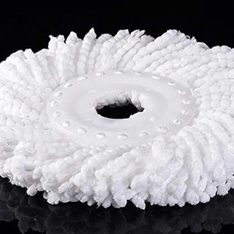 TAIGH-3 Replacement Mop Micro-Head Refill For 360° Spin Magic Mop-Microfiber Replacement Mop Head-Round Shape Standard Size (Whi
