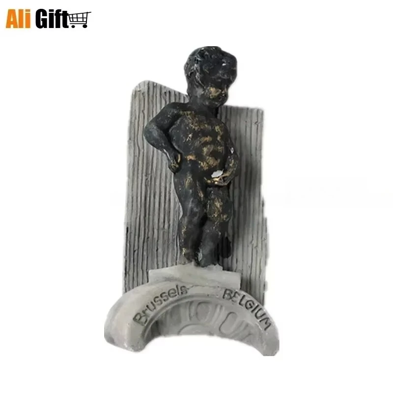 Belgian Tourism Memorial Decorative Crafts Resin Painted Magnet Refrigerator Stickers Souvenir for Kitchen Home Decoration