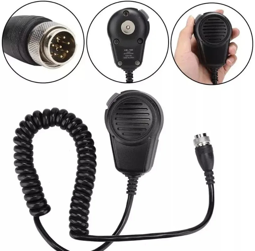 HM-180 8pin Mic Replace EM-48/HS-50/EM101 Microphone Speaker for ICOM IC-M700 IC-M710 IC-M700 PRO IC-M600 Walkie-talkie Radio