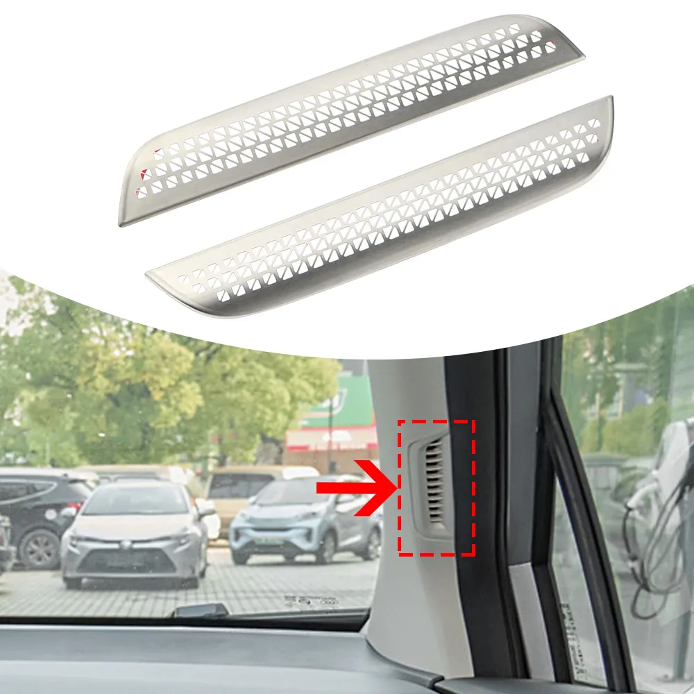 For MG 4 MG4 EV Mulan 2022 2023 2024 Car Horn Cover Under Steering Wheel Speaker Loud Column Dust Trim Stainless Steel Acc.
