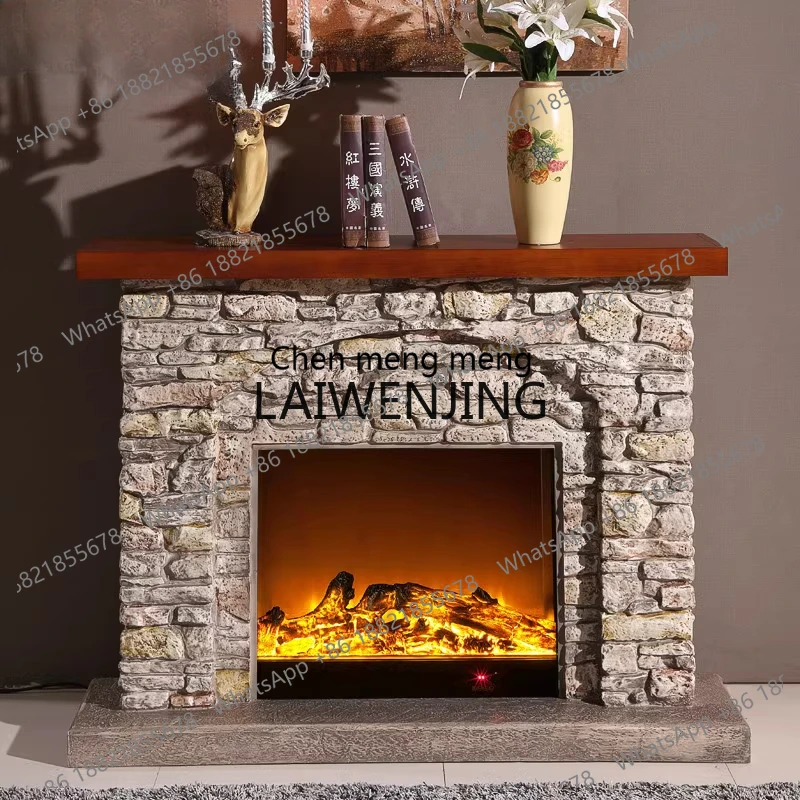 A55 European retro imitation culture stone mantel American country fireplace