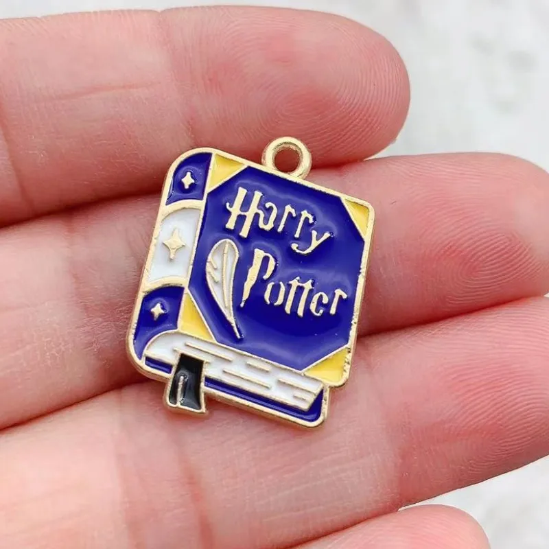 10Pcs Cartoon Enamel Metal Magic College Book Charm Pendants For Necklace Earring Bracelet Craft Diy Jewelry Making