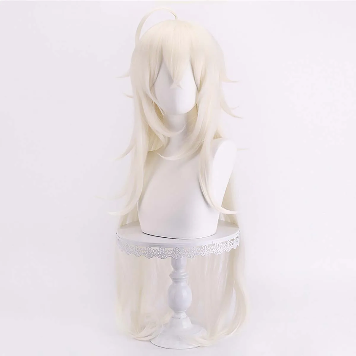 Anime Summer Time Rendering Haine Cosplay Peruca de cabelo longo branco