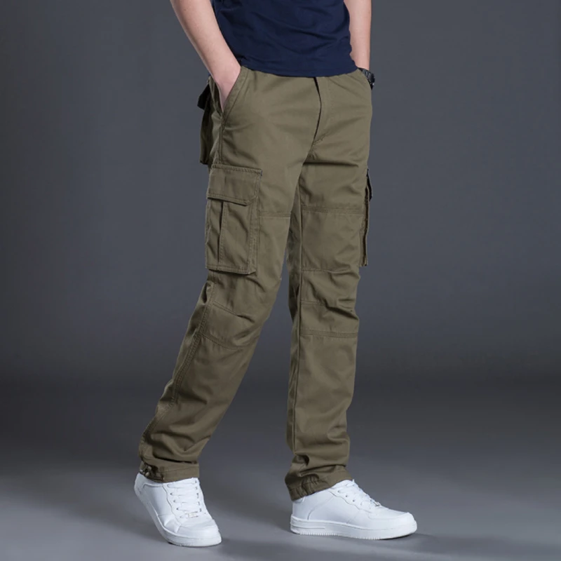 

Men's Summer Multi-Pocket Trousers Cross-Border Foreign Trade Loose Straight-Legged Work Casual Pants