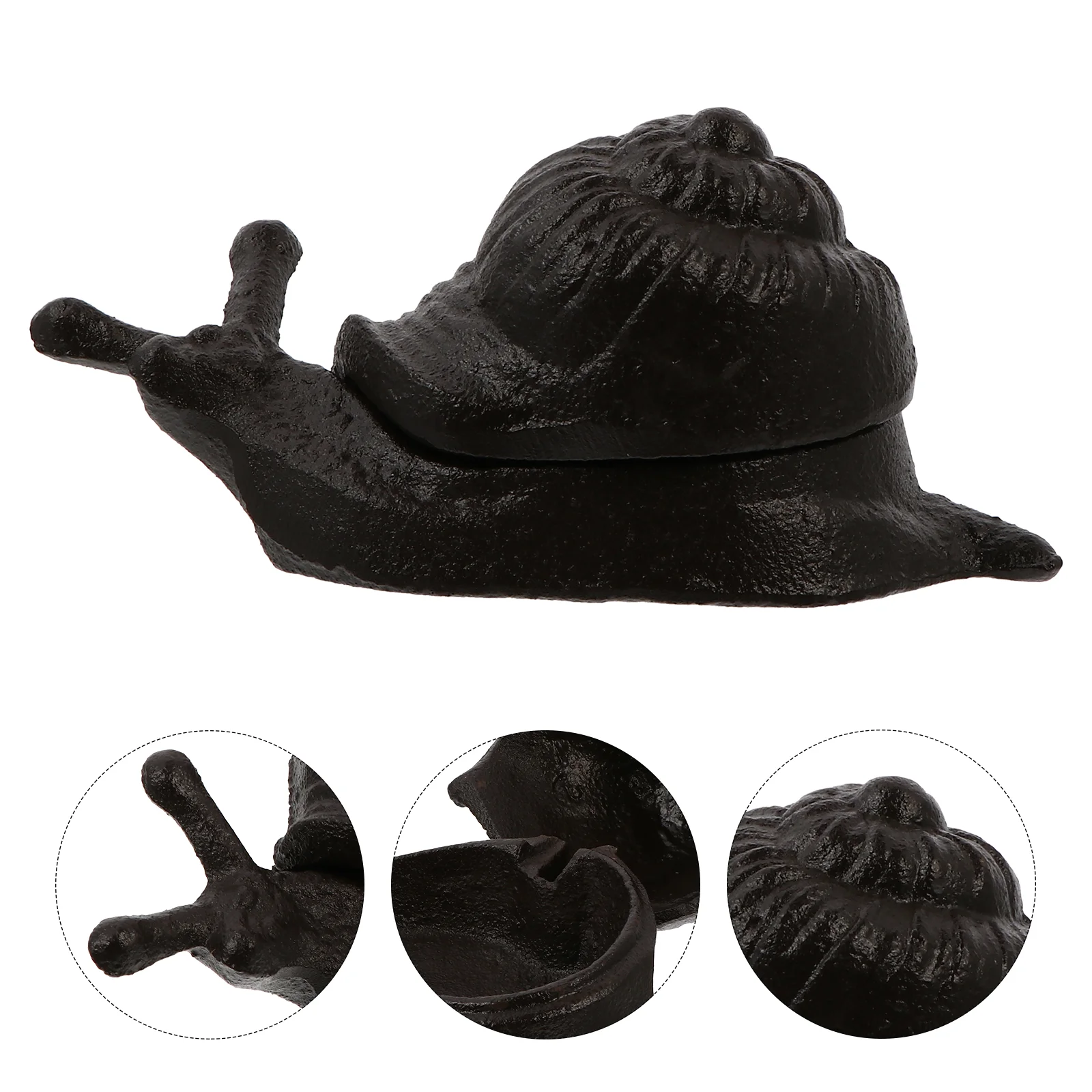 Snail Keys' Box Fob Imitation Storage Container Stone Case Cast Iron Holder Desktop Decoration Hider