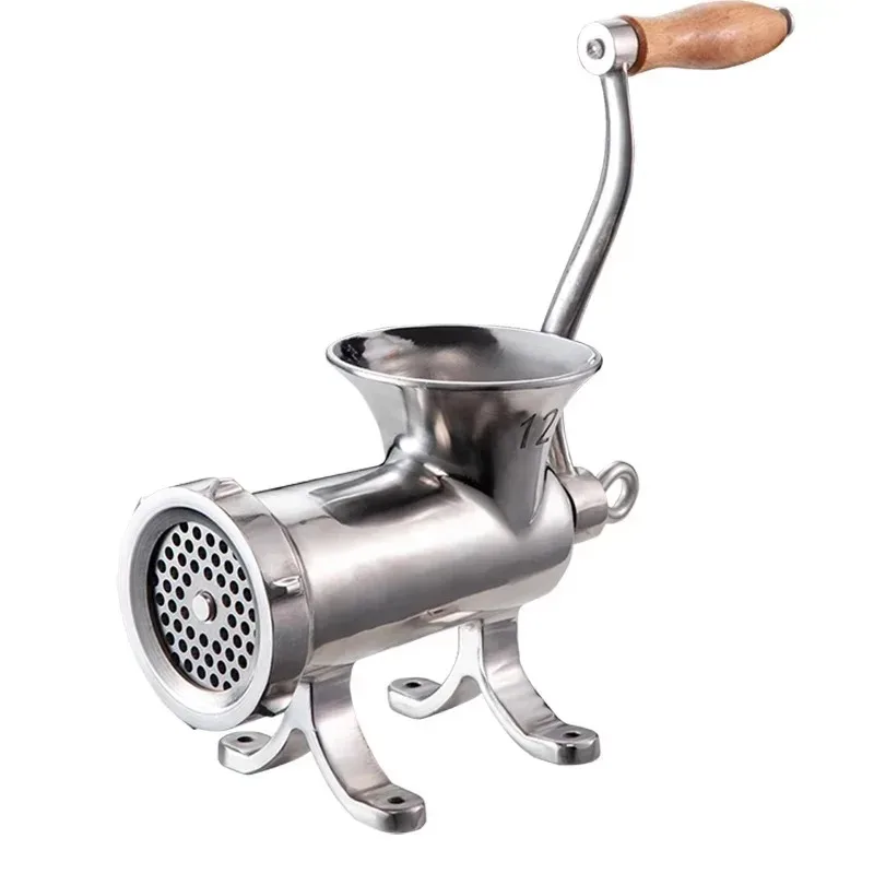 32 #   مفرمة لحم يدوية من الفولاذ المقاوم للصدأ، مفرمة لحم البقر والفلفل للكلاب أو الحيوانات، استخدام المطبخ