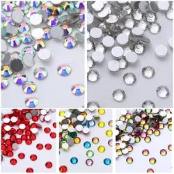 1440pcs S3~S20 Non Hotfix Rhinestone Crystal AB Glass Strass Top Quality Super Bright 3D Nail Art Decoration DIY Dress Clothing