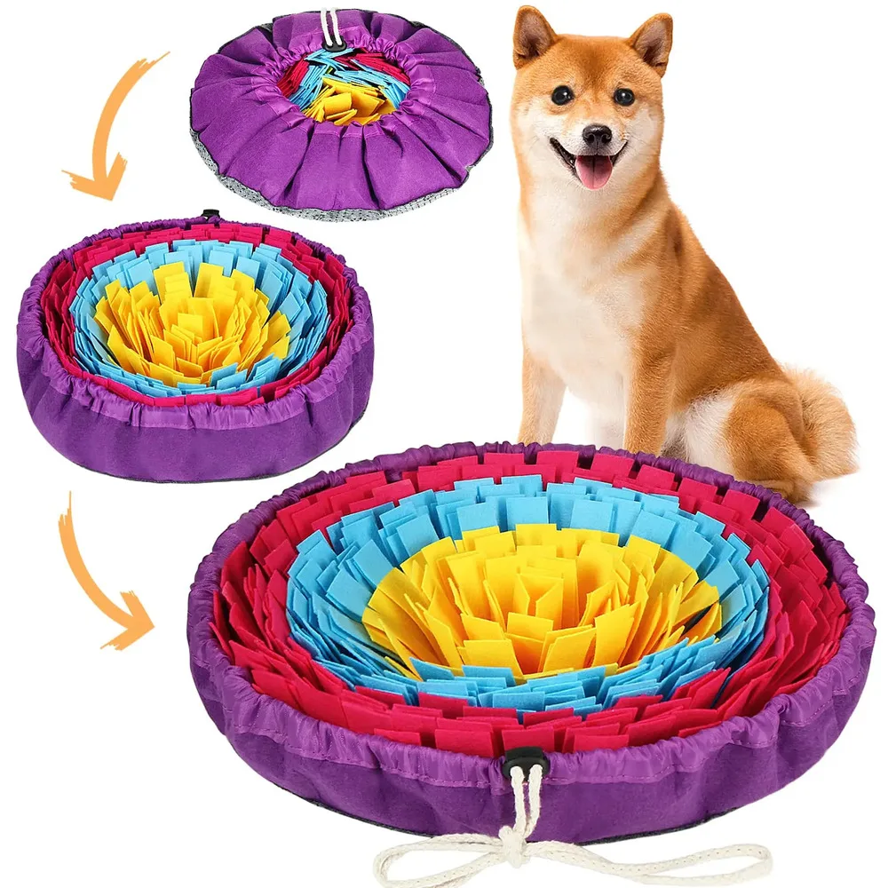 

Pet Snuffle Mat for Dogs & Cats | Interactive Food Hiding & Slow Feeding Pad | IQ Training & Energy Burning Enrichment Toy