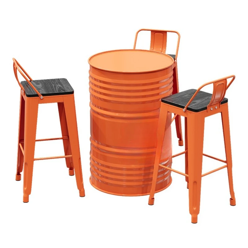 

Barbecue shop, milk tea shop, American style, oil drum, creativity