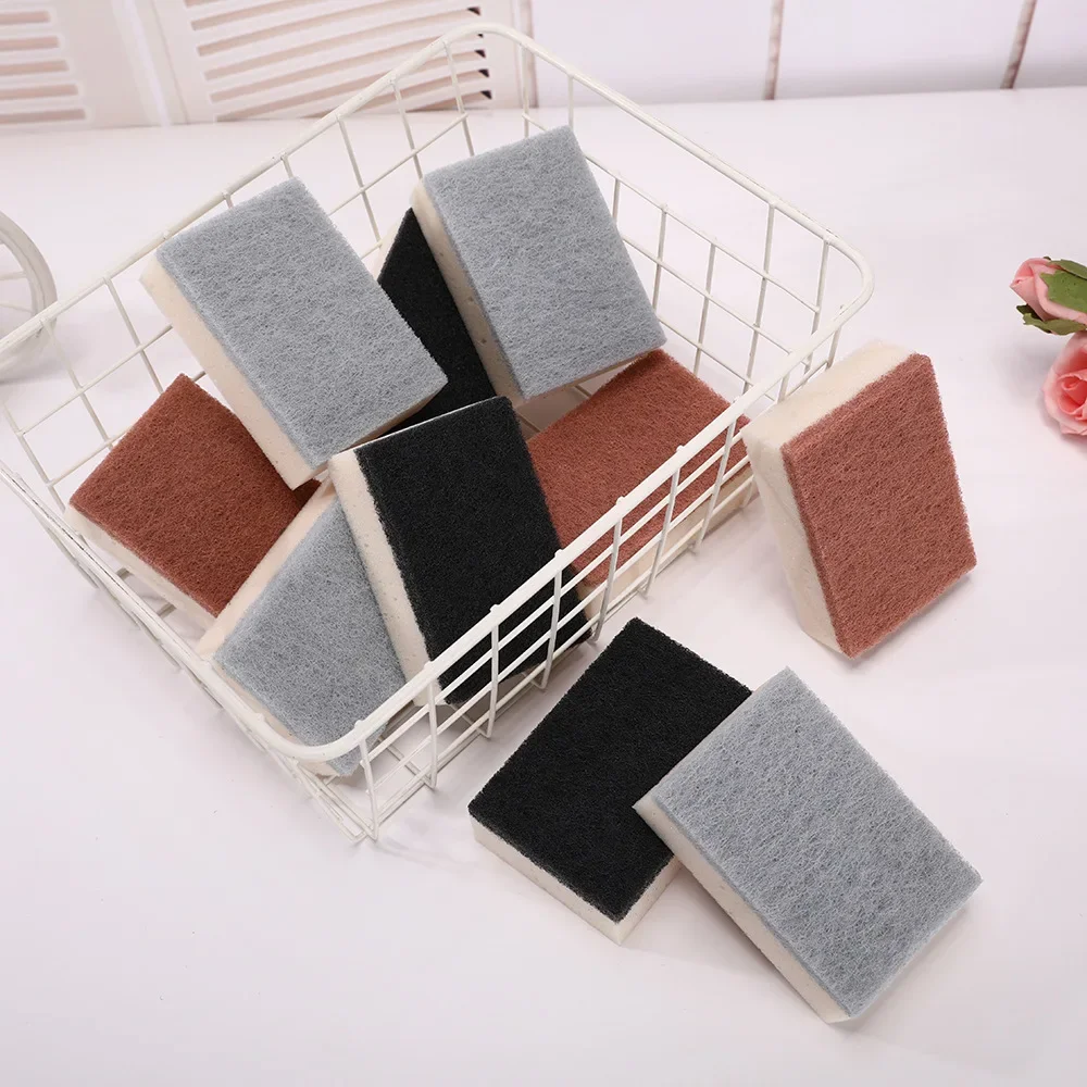 5pc Dishwashing Sponge Kitchen Nano Emery Magic Clean Rub Pot Rust Focal Stains Sponge Removing Kit Cleaning Brush Sponges