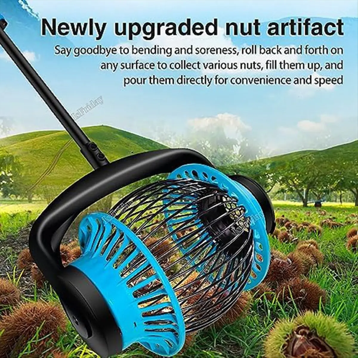 |NEWABAG|Nut Collector, Fruit Picker Picker Top Side Opening Dump, Pecan Picker Upper, Suitable for , Golf Balls
