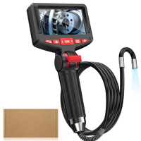 WDLUCKY Articulating Borescope Endoscope 6mm Inspection Camera Cameras with 6 LED IP67 Waterproof Semi Rigid Cable length 1.7M