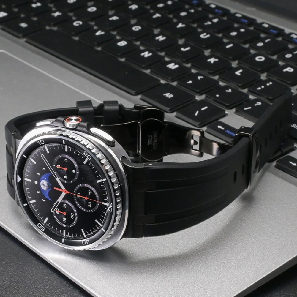 

Силиконовый браслет для Samsung Galaxy Watch 8 Classic 46 мм Ultra 2025 47 мм Ремешок с пряжкой-бабочкой для GALAXY Watch 8 40/44 мм Ремешок