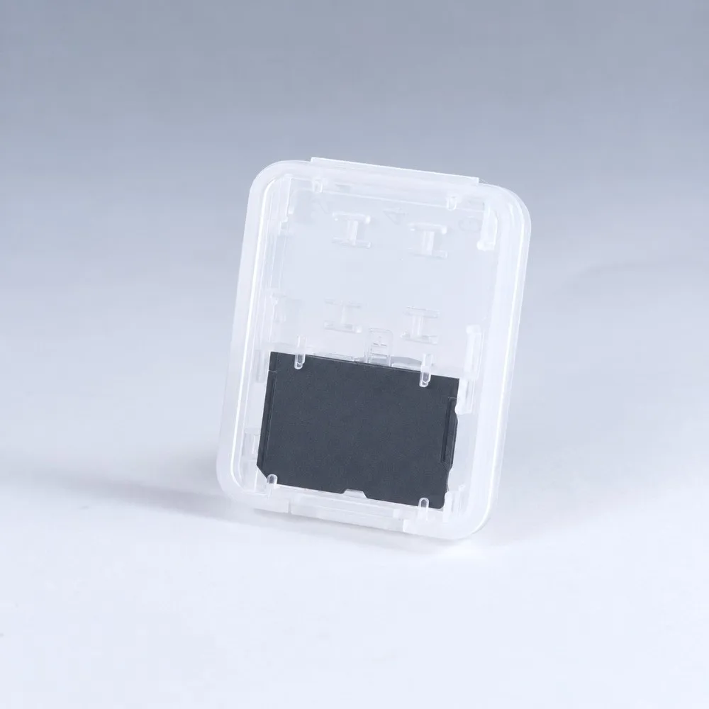 Durable Waterproof Memory Card Storage Case Dustproof Transparent Micro Box Plastic SD Card Holder SD SDHC TF MS Memory Card
