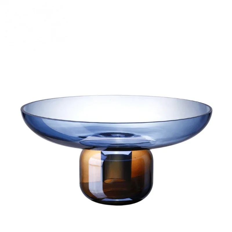 Gradient Colored Detachable Glass Vase Hydroponic Flower Pots Desk Decoration Artificial Flower Decorative Floral Arrangement