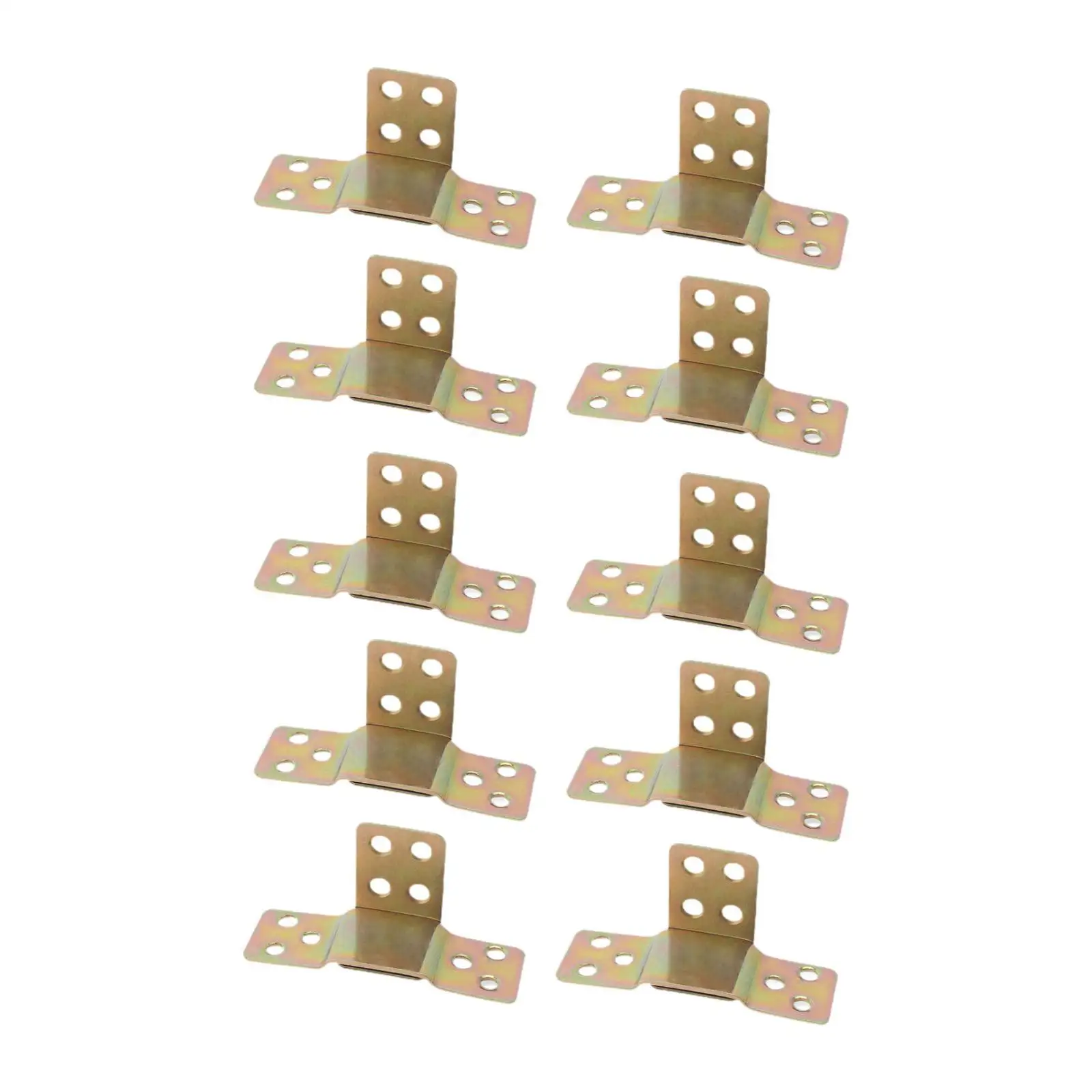 

10 Pieces Bed Rail Brackets Bed Frame Connection Professional Bed Hinges