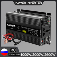 DC 12V AC 220V Power Inverter 1500W/2000W/2600W Car Adapeter Transformer 50Hz Modified Sine Wave Dual USB LED Display Инвертор