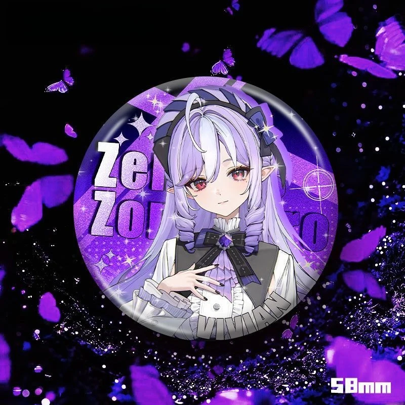 فيفيان شارة لامعة لعبة Zenless Zone Zero تأثيري اكسسوارات رائعة مزدوجة فلاش بار الطرفية حلية هدية مجموعة