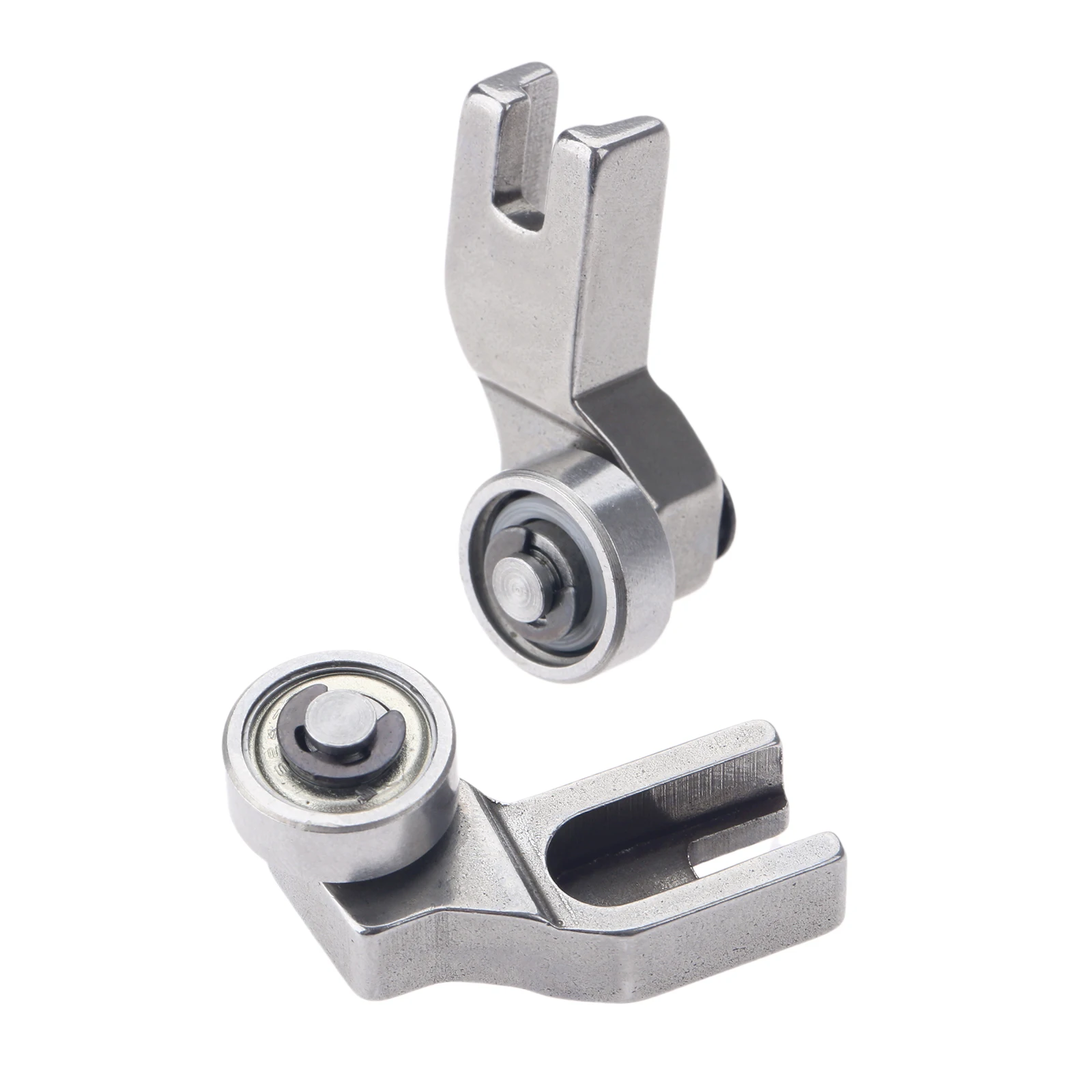 1Pair Steel Roller Presser Foot Left and Right Template Sewing Machine Single Wheel Roller Presser Foot Sewing Accessory